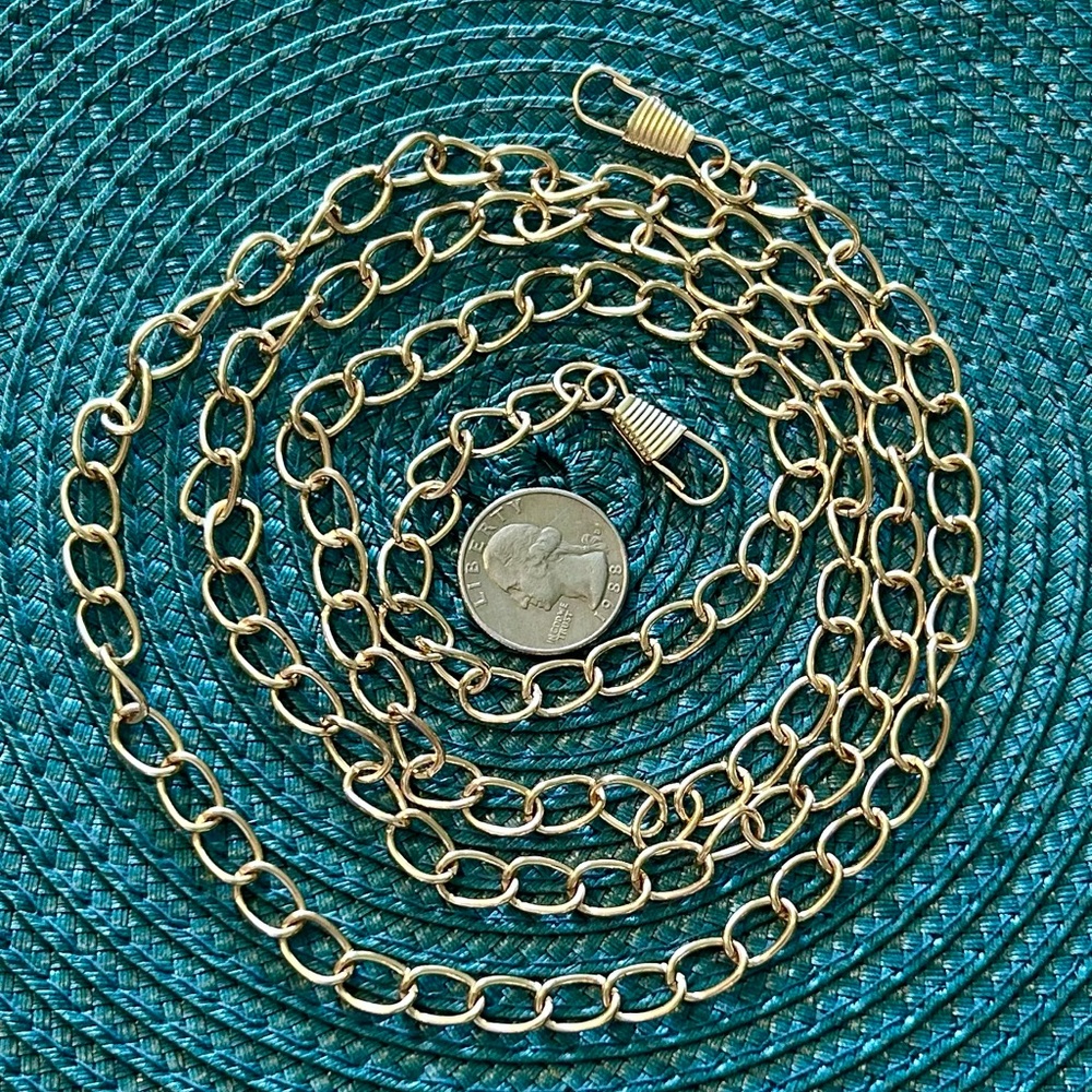 Purse Bag Chain Replacement Shoulder Strap Gold 46 Inches Long